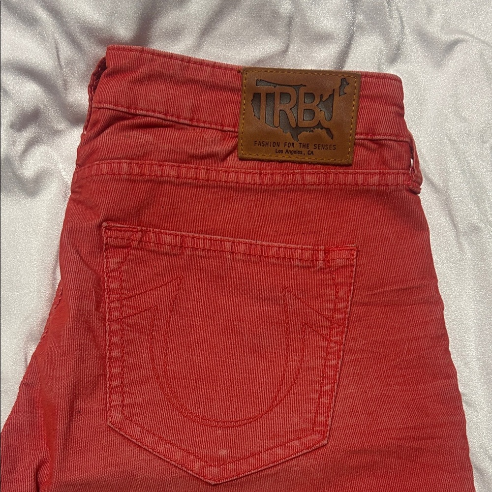 True Religion Vibrant Red Jeans